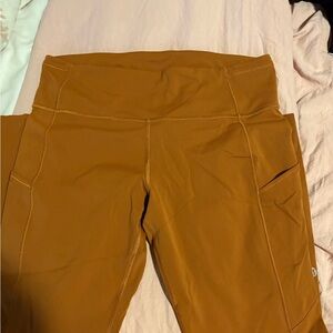 Athleta Brown High-Waisted Leggings